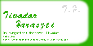 tivadar haraszti business card